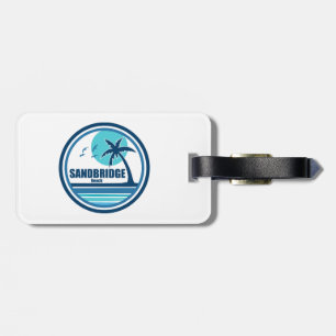Sandbridge Beach Virginia Palm Tree Birds Luggage Tag