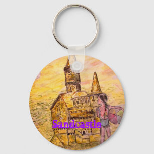 Sandcastle Art Keychain