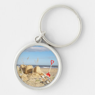 Sandcastle At Beach Keychain