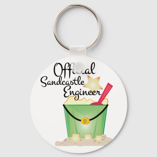 Sandcastle Engineer Keychain (Front)