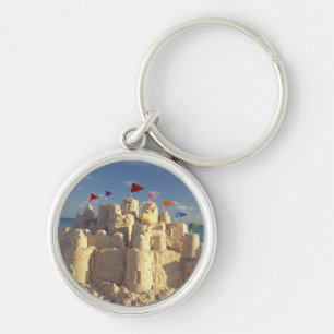 Sandcastle On Beach Keychain