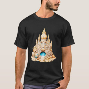 Sandcastle Sand Sculpture Sea Shells Beach Sand 1 T-Shirt