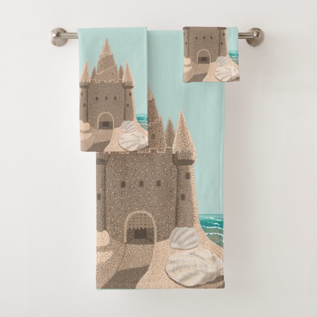 Sandcastle Seagull towel set (Insitu)