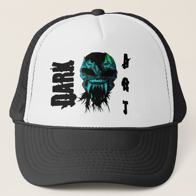 SandDevil Trucker Cap vDarkArtAquaDevil (Front)