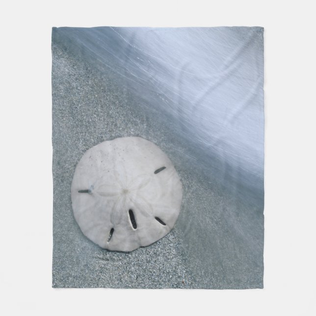 Sanddollar on Beach | Sanibel Island, Florida Fleece Blanket (Front)