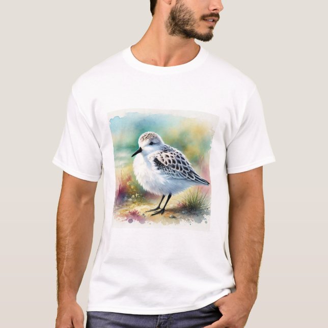 Sanderling Bird 200924AREF115 - Watercolor T-Shirt (Front)