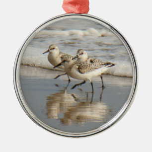 Sanderling Shorerunners Metal Ornament