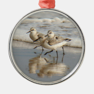 Sanderling Shorerunners Metal Ornament
