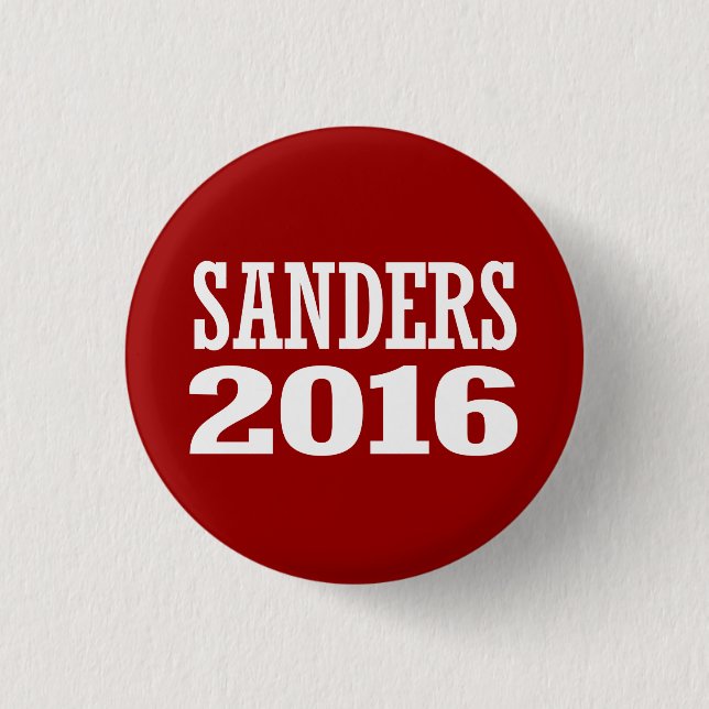 SANDERS 2016 1 INCH ROUND BUTTON (Front)