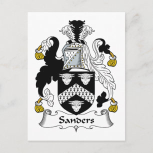 Sanders Family Crest Postcard