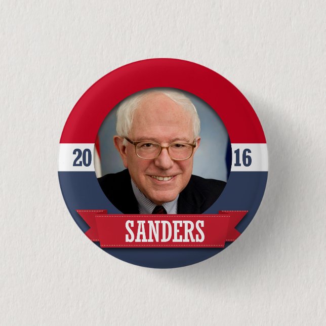 Sanders for President 1 Inch Round Button (Front)