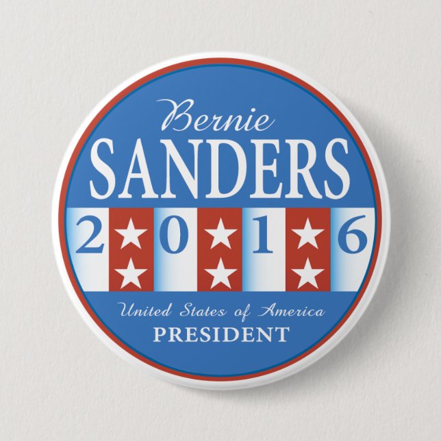 Sanders for President 3 Inch Round Button (Front)