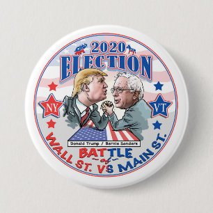 Sanders v. Trump 2020 3 Inch Round Button