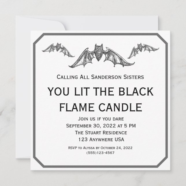 Sanderson Sister Halloween Invitation (Front)
