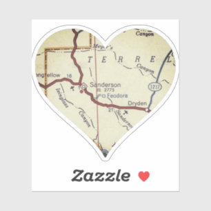 Sanderson TX Retro Map