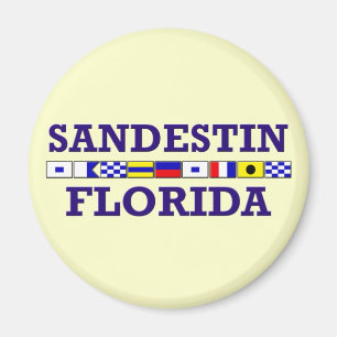Sandestin Nautical Flags - Square magnet