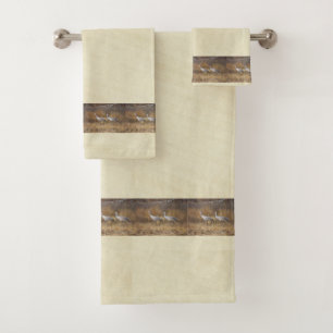 Sandhill Crane Birds Wildlife NWR Bath Towel Set