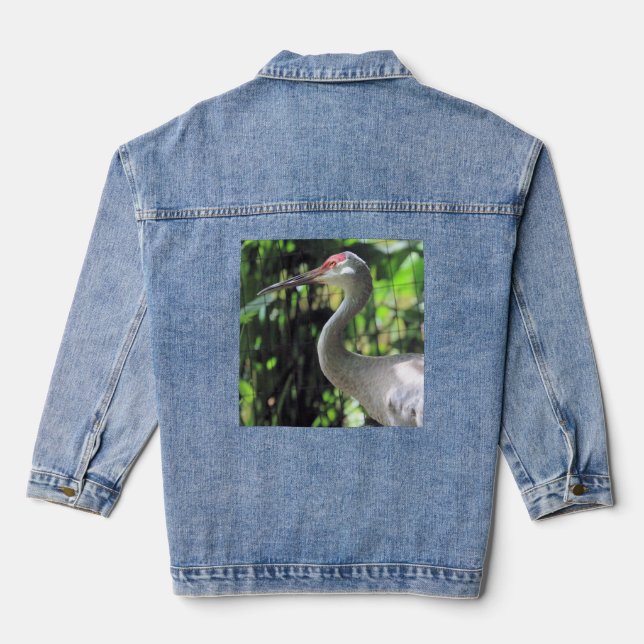 Sandhill Crane Denim Jacket (Back)