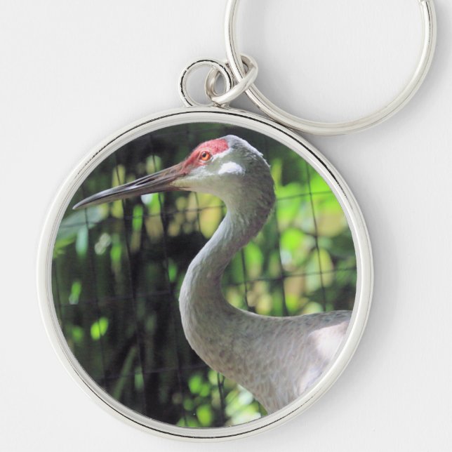 Sandhill crane keychain (Front)
