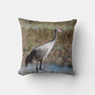 Sandhill Crane Throw Pillow