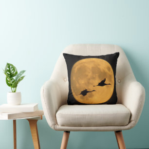 Sandhill Cranes National Wildlife Reserve Throw Pillow