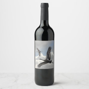 SANDHILL CRANES WINE LABEL