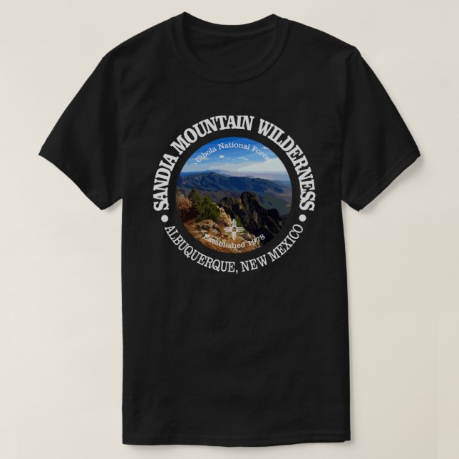 Sandia Mountain Wilderness (WA) T-Shirt (Design Front)