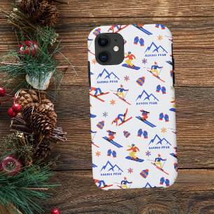 Sandia Peak New Mexico Ski Snowboard Pattern iPhone 11 Case
