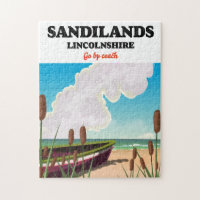 Sandilands Lincolnshire beach travel poster