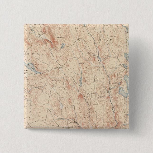 Sandisfield, Massachusetts 2 Inch Square Button (Front)