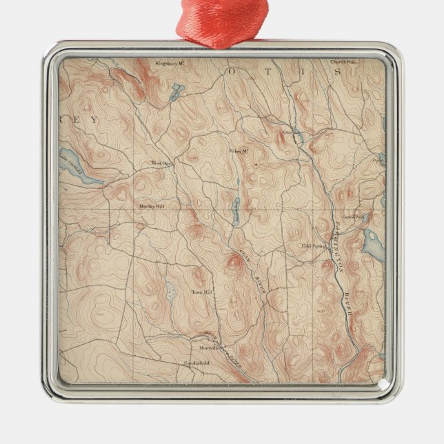 Sandisfield, Massachusetts Metal Ornament (Front)