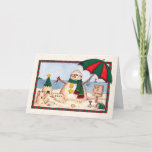 Sandman Snowman Christmas Card<br><div class="desc">A perfect Christmas card for snowbirds and beach lovers!</div>