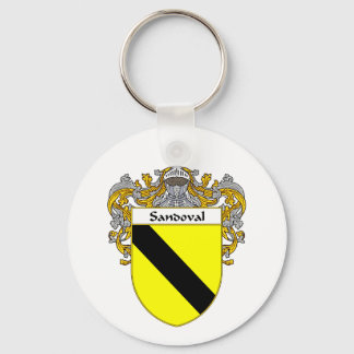 Sandoval Coat of Arms (Mantled) Keychain