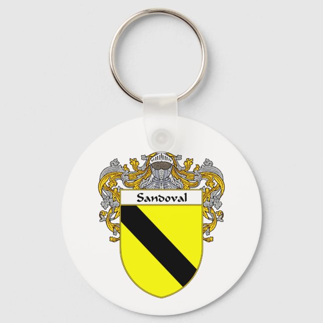 Sandoval Coat of Arms (Mantled) Keychain (Front)