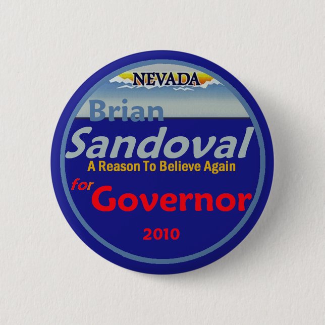 SANDOVAL Gov 2010 Button (Front)