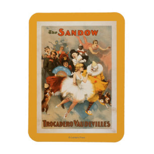 Sandow Trocadero Vaudevilles Carnival Theme Magnet