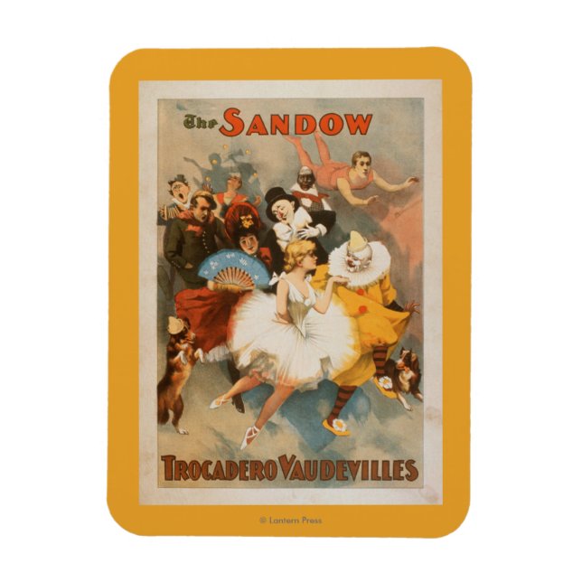 Sandow Trocadero Vaudevilles Carnival Theme Magnet (Vertical)