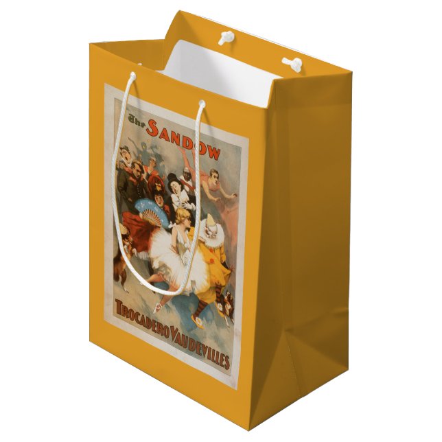 Sandow Trocadero Vaudevilles Carnival Theme Medium Gift Bag (Front Angled)
