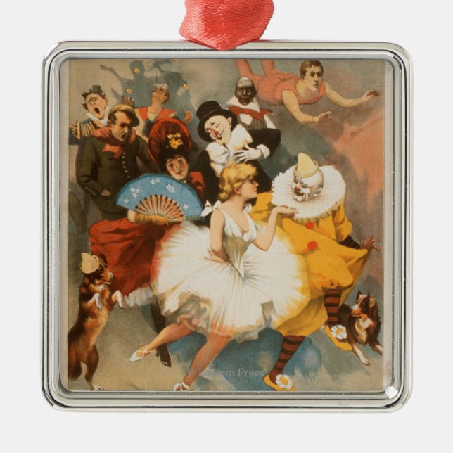 Sandow Trocadero Vaudevilles Carnival Theme Metal Ornament (Front)