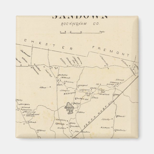 Sandown, Rockingham Co Magnet (Front)