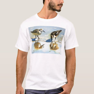 Sandpiper 7, Bird, Ocean, Beach, Nautical, Art T-Shirt