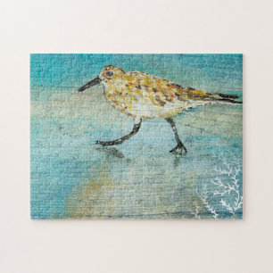 Sandpiper Coastal Bird Beach Ocean Jigsaw Puzzle