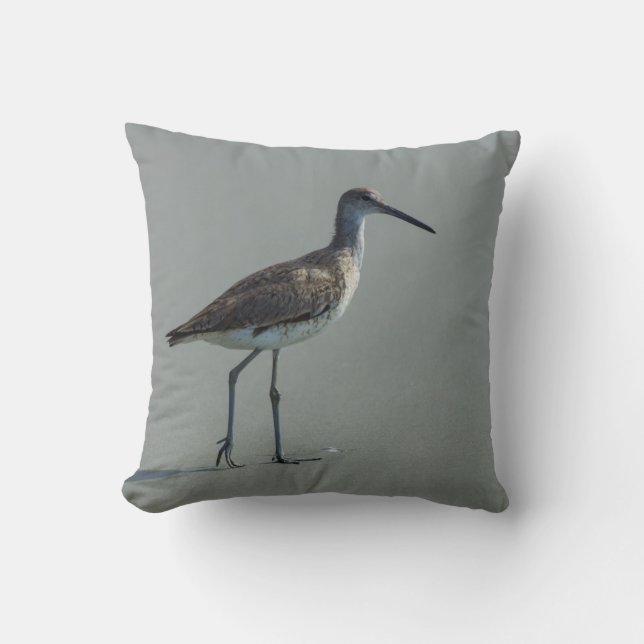 Sandpiper Pose Throw Pillow (Front)
