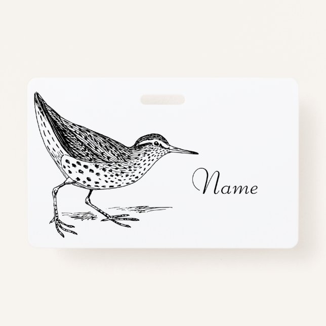 Sandpiper Shorebird Thunder_Cove  Badge (Front)