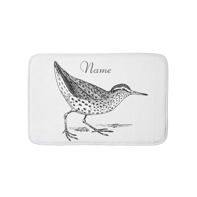 Sandpiper Shorebird Thunder_Cove Bath Mat (Front)