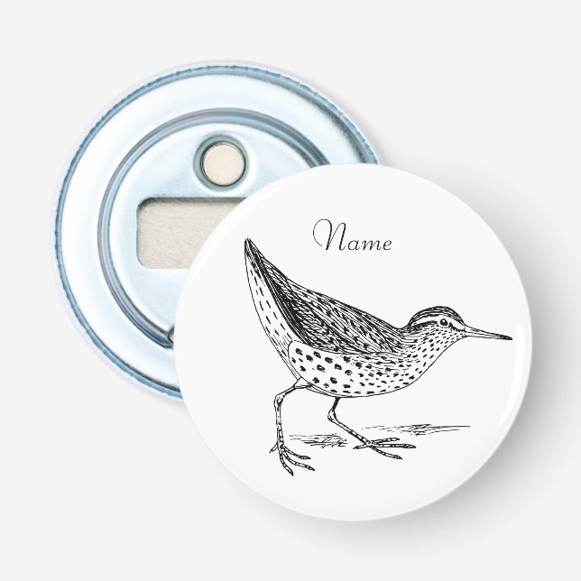 Sandpiper Shorebird Thunder_Cove Bottle Opener (Front)