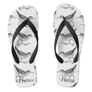 Sandpiper Shorebird Thunder_Cove Flip Flops