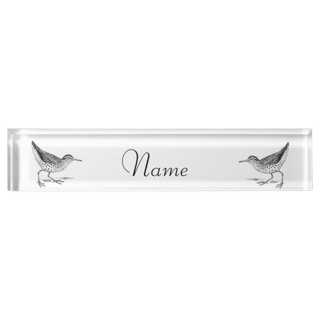 Sandpiper Shorebird Thunder_Cove Nameplate (Front)