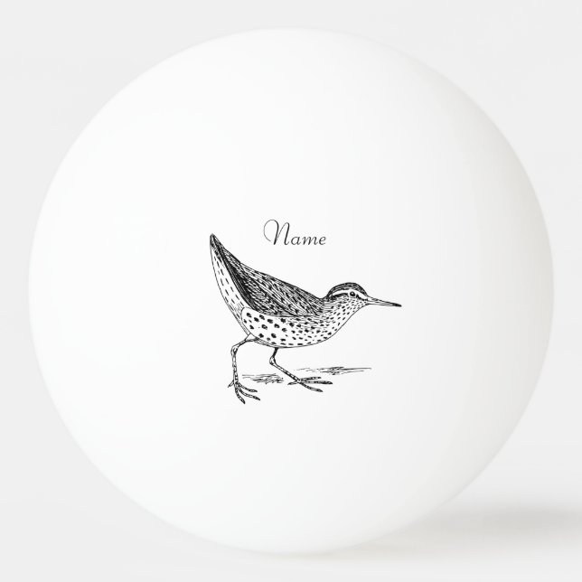 Sandpiper Shorebird Thunder_Cove Ping Pong Ball (Front)
