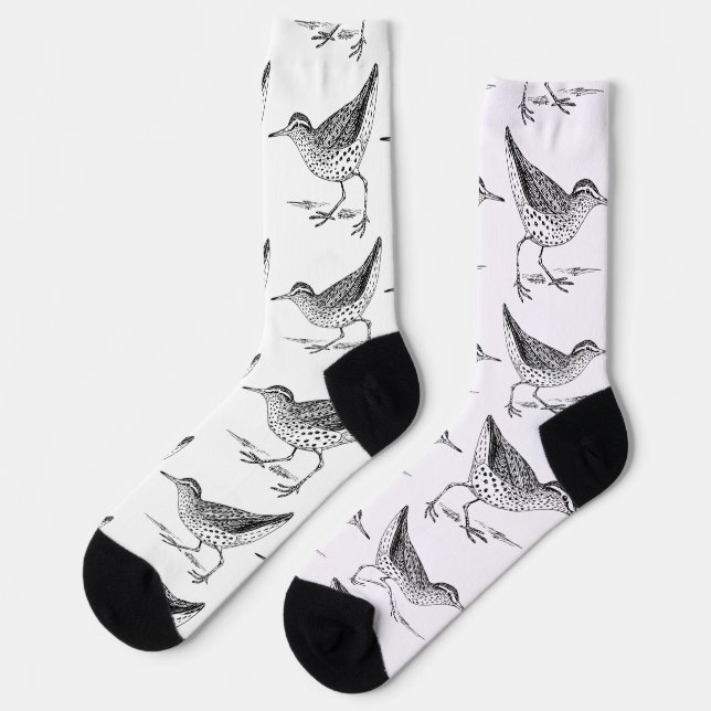 Sandpiper Shorebird Thunder_Cove Socks (Left)